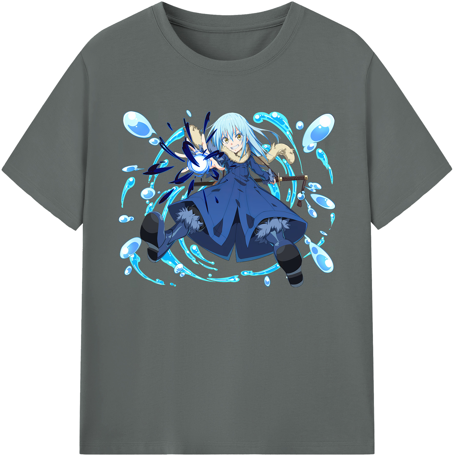 （画像用） 転スラ Regarding Reincarnated to Slime 綿100％ メンズ半袖Tシャツ｜肌触りやわらか＆通気性